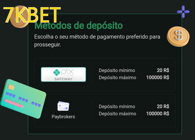 O cassino 7KBETbet oferece uma grande variedade de métodos de pagamento